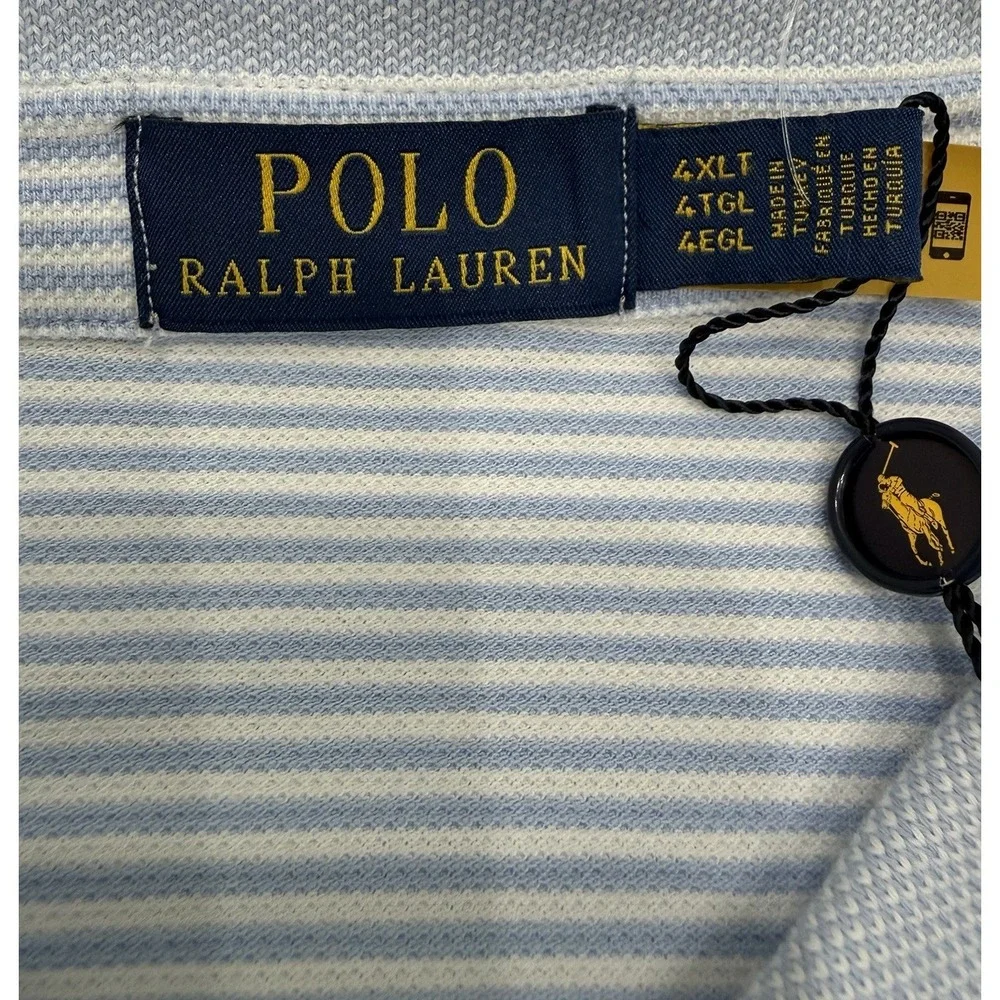 Polo Ralph Lauren Men's Polo Mesh Light Blue  Size 4XLT NWT